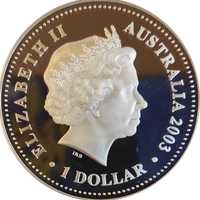 Australia 1dol 2003 Elizabeth 50 univers eskiz2