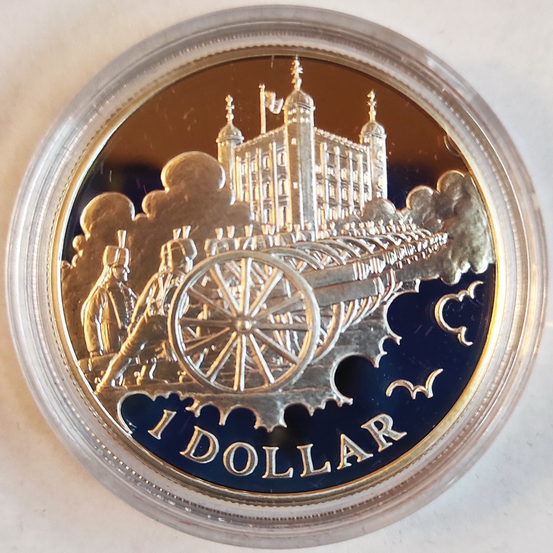 Cook Islands Elizabeth 50 univ 1 dollar 2003 1