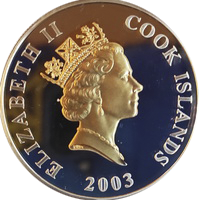 Cook Islands Elizabeth 50 univ 1 dollar 2003 eskiz2