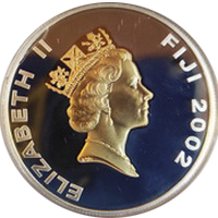Fiji 10 dollars 2002 1 Elizabeth II Golden Jubilee eskiz2