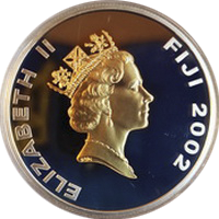 Fiji 10 dollars 2002 2 Elizabeth II Golden Jubilee eskiz2