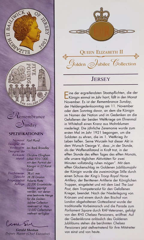 Jersey 5 pound 2003 Golden Jubiley 3