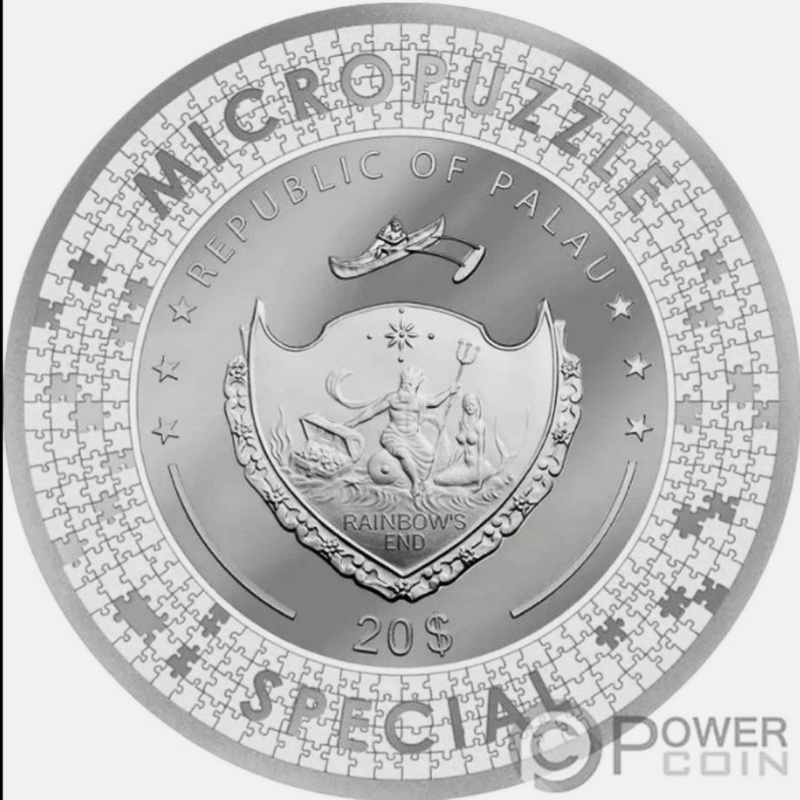 CREATION OF ADAM Micropuzzle Treasures 5Oz Palau 2023 2