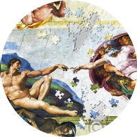 CREATION OF ADAM Micropuzzle Treasures 5Oz Palau 2023 eskiz1