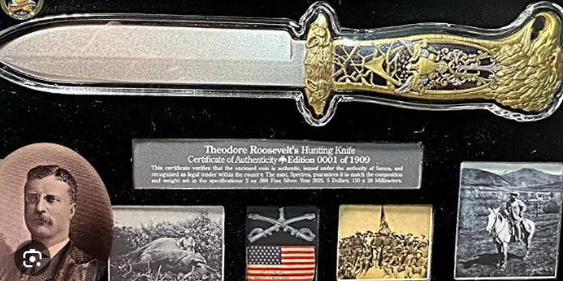 THEODORE ROOSEVELT HUNTING KNIFE 2oz 2025 6