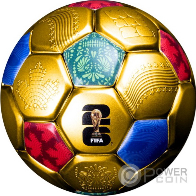 FIFA SPHERICAL FOOTBALL Gilded 3 Oz 2026 1