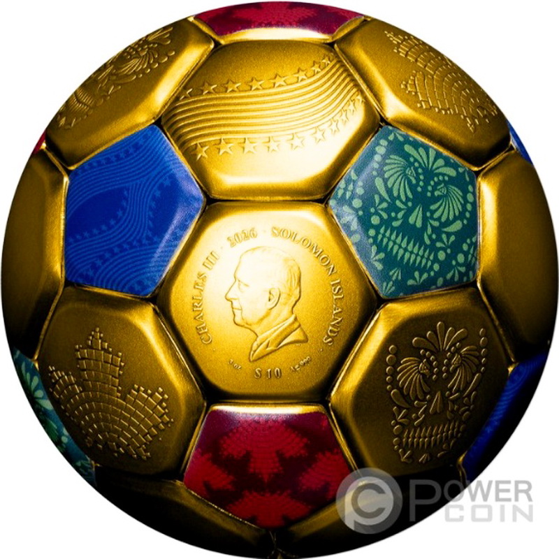 FIFA SPHERICAL FOOTBALL Gilded 3 Oz 2026 2