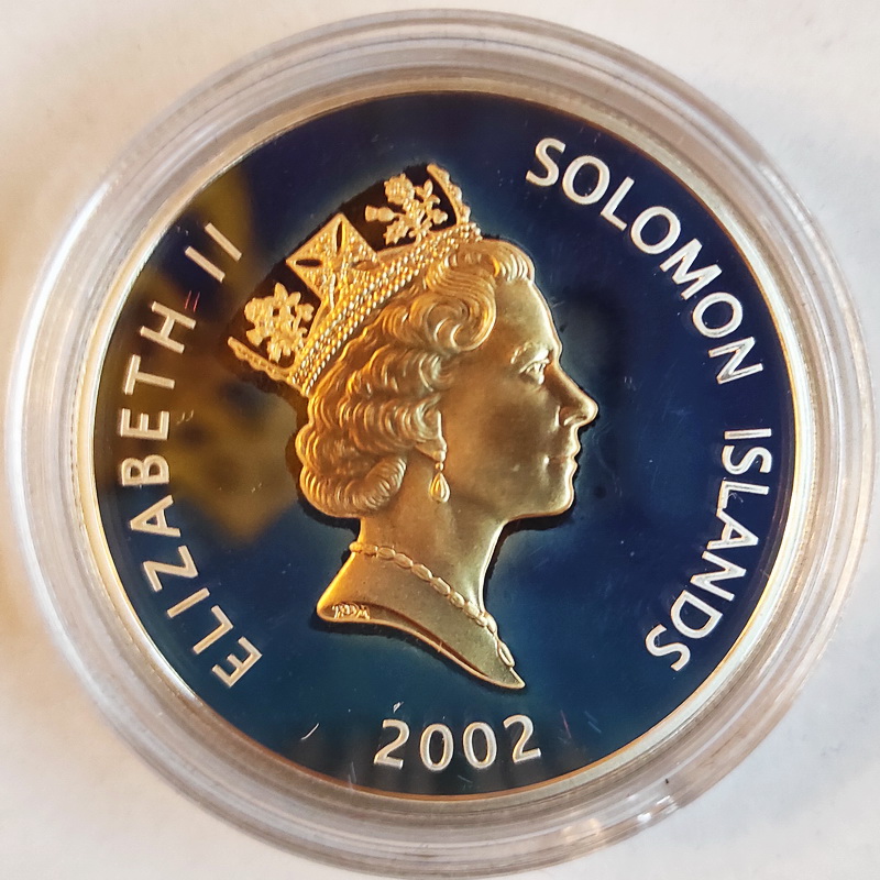 Solomon Island Elizabeth 50 univer 5 dollars 20021 2
