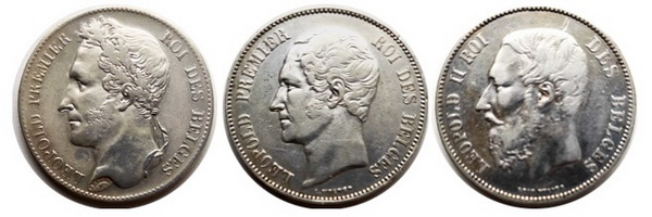 Leopold 5francs set 3