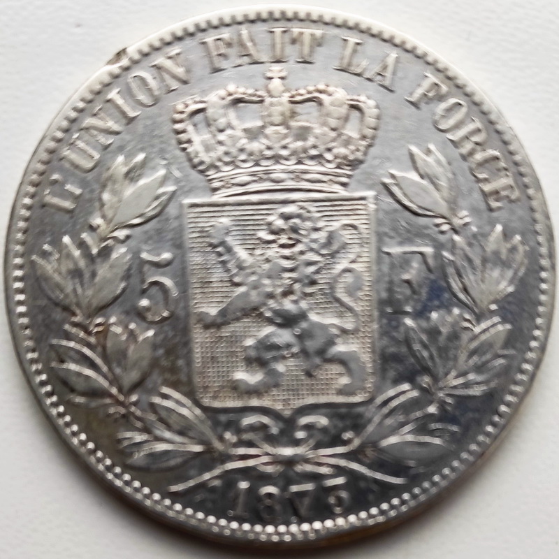 Leopold II 5francs 1873 2