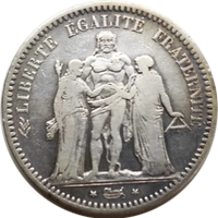 Hercules 5francs 1848 eskiz1