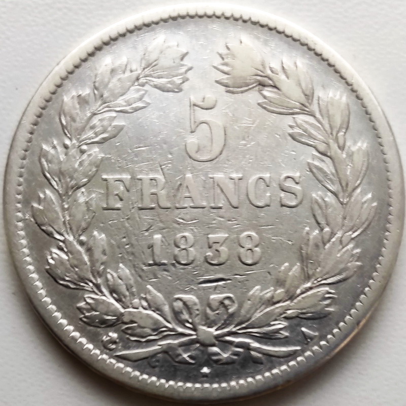 Louis Philippe I 5francs 1838 2