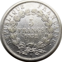 Napoleon III 5francs 1852 eskiz2