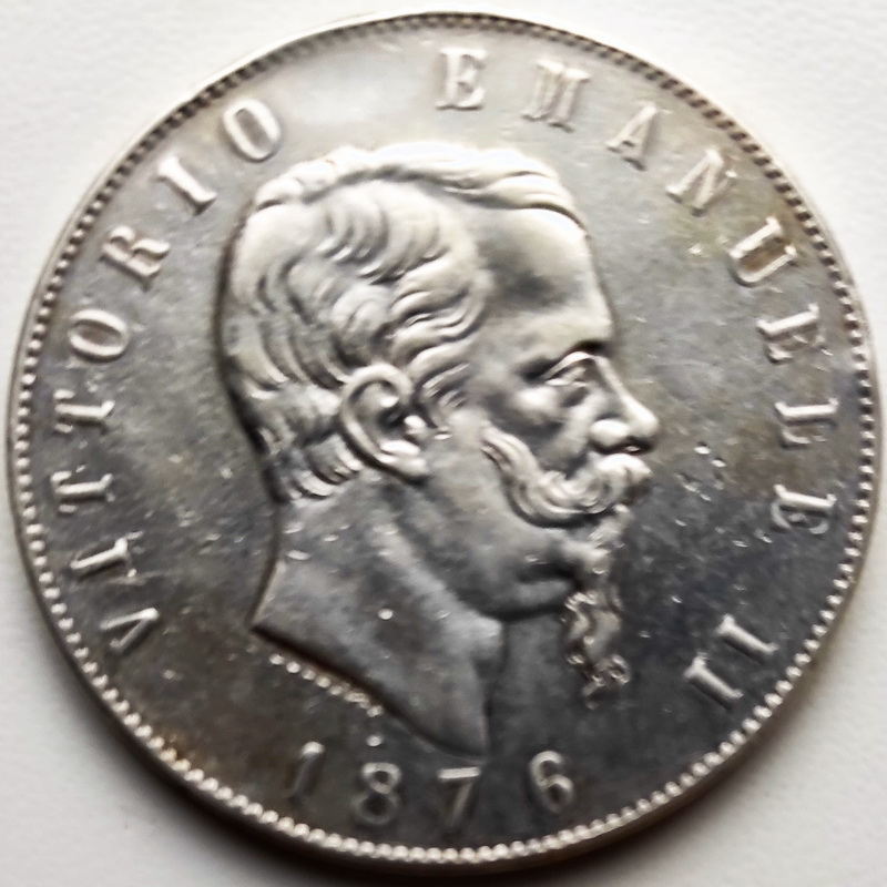 Vittorio Emanuele II 5lire 1876 1