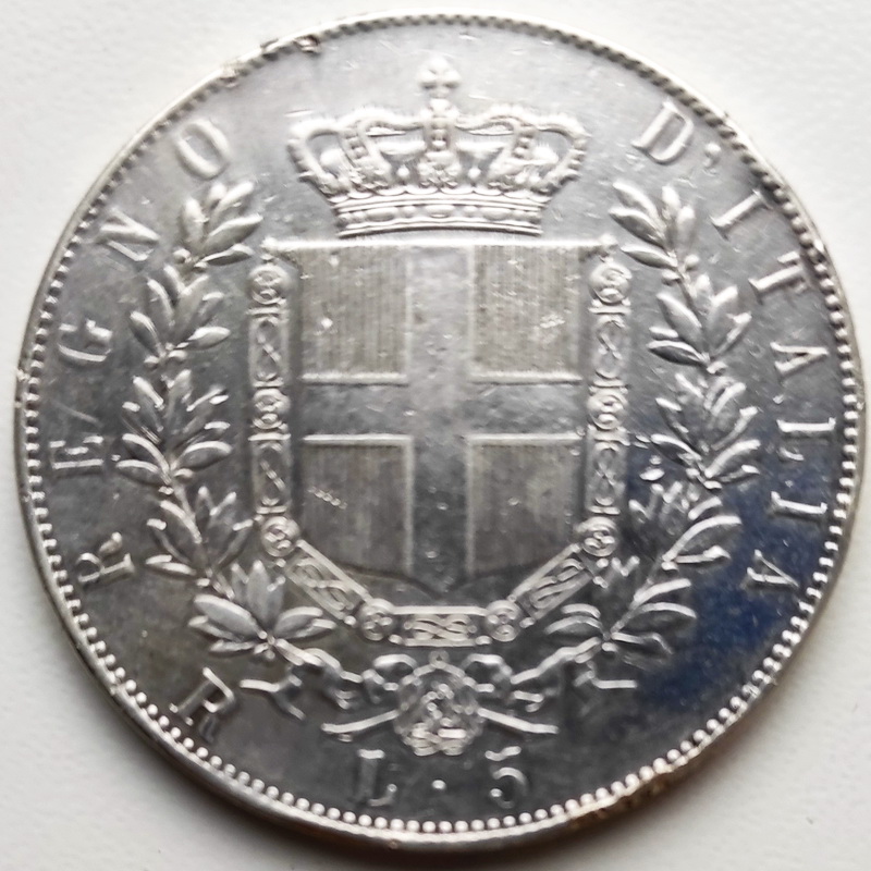 Vittorio Emanuele II 5lire 1876 2