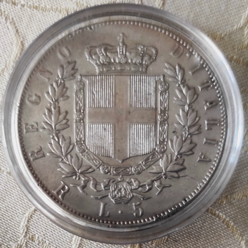 Vittorio Emanuele II 5lire 1876 4