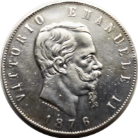 Vittorio Emanuele II 5lire 1876 eskiz1
