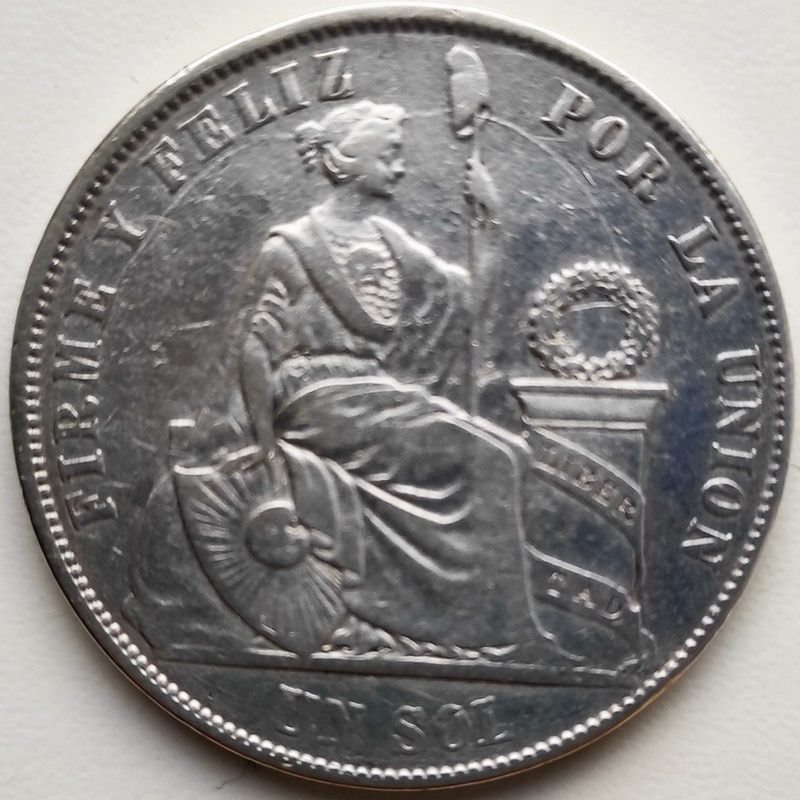 Peru uno sol 1871 1