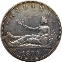 Espana 5pesetas 1870 eskiz1