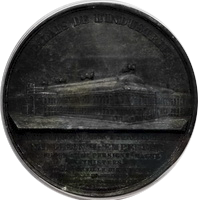 Napoleon III Palais Couronne zinc medaille 1855 eskiz2
