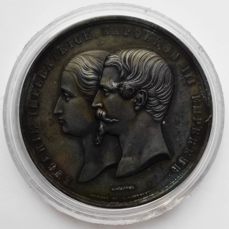 Napoleon III Palais Nord zinc medal 1