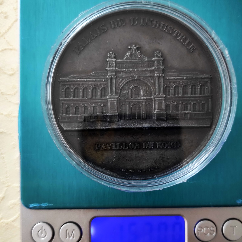 Napoleon III Palais Nord zinc medal 3