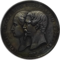 Napoleon III Palais Nord zinc medal eskiz1