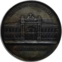 Napoleon III Palais Nord zinc medal eskiz2