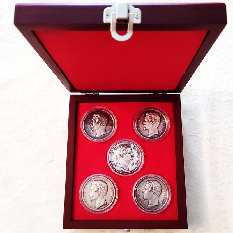 Napoleon III set box silver coins 2
