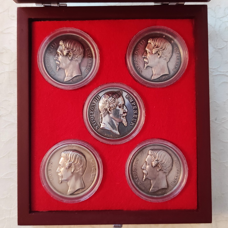 Napoleon III set box silver coins 3