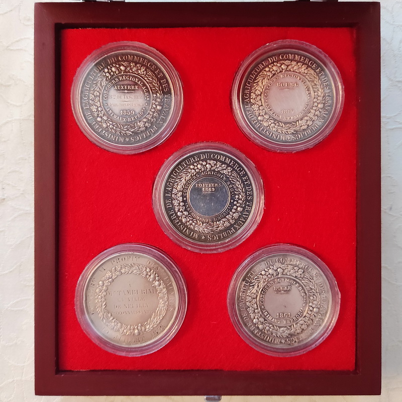 Napoleon III set box silver coins 4
