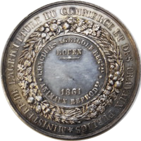 Napoleon III silver Rouen 1861 eskiz2