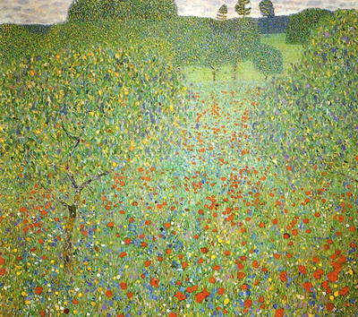 gustav klimt poppy field