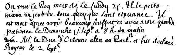 Almanach mortlouisxiv