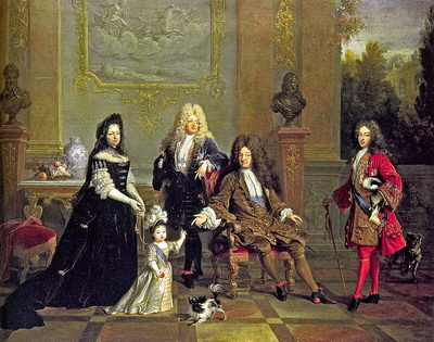 Louis XIV of France and his family attributed to Nicolas de Largillire