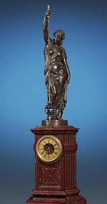 Farcot and Carrier Belleuse Conical Mystery Clock